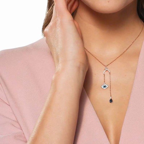 スワロフスキー Swarovski ジュエリー 目 DUO EVIL EYE Y字型 